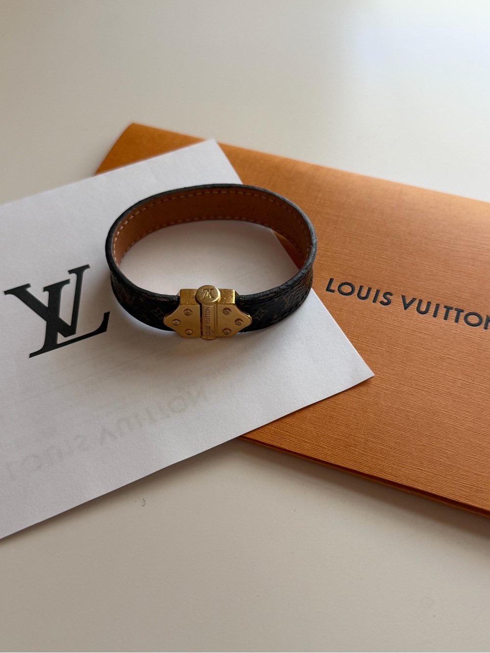 Louis Vuitton Nano Monogram Leather Bracelet - Picture 5 of 7